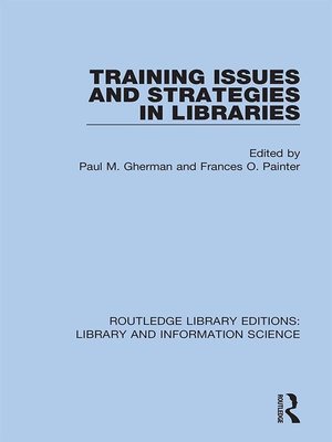 cover image of Training Issues and Strategies in Libraries